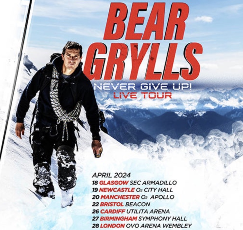 Bear Grylls - Bear Grylls: The Never Give Up Tour ( Get 4 tickets!)